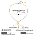 Star Cross Zircon Pendant Necklace