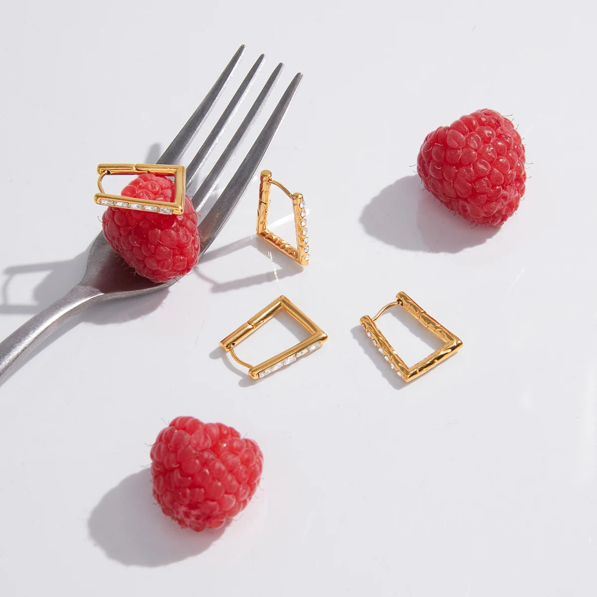 Classic Crystal U Shape Clip Earrings