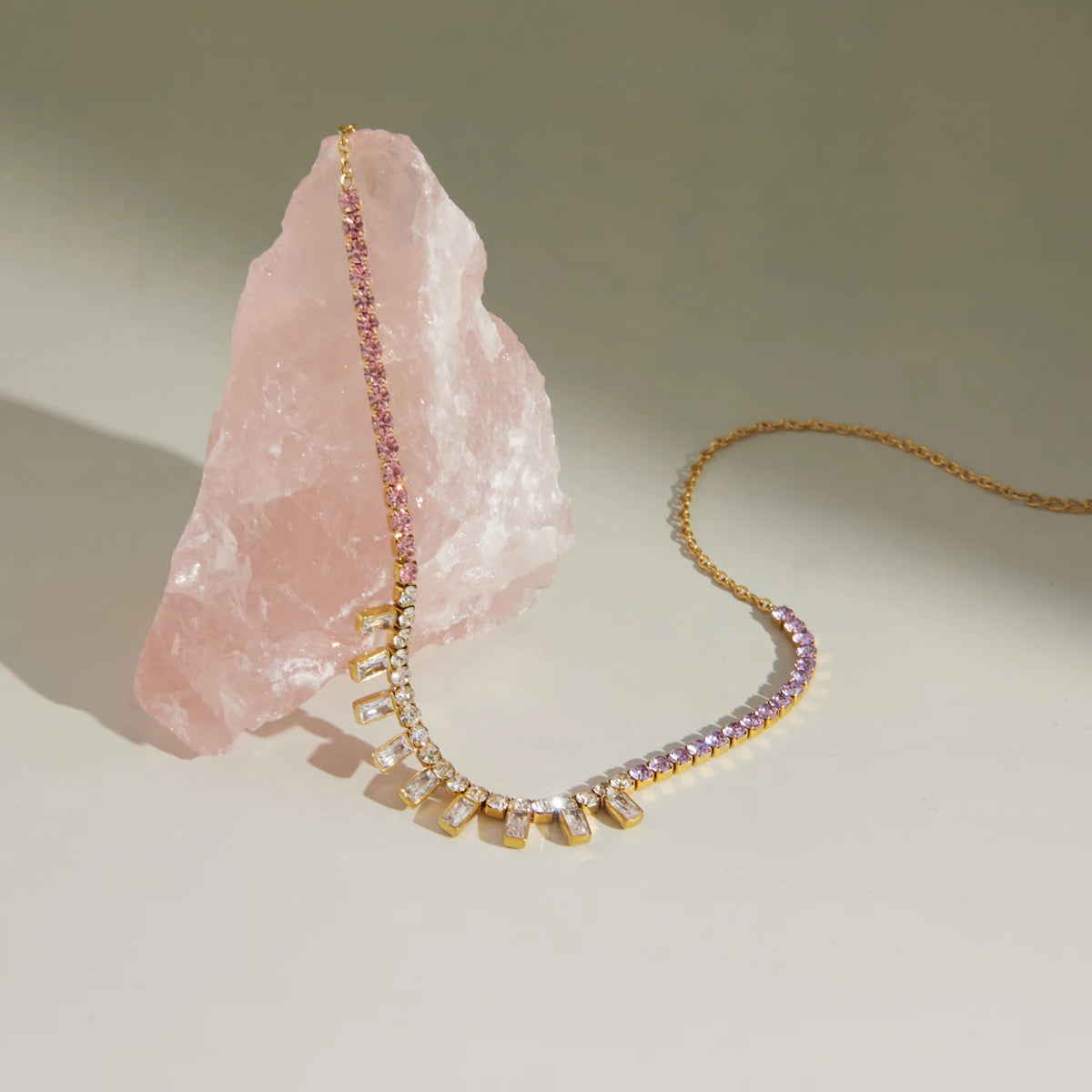 Multicolor Zircon Tennis Chain Necklace