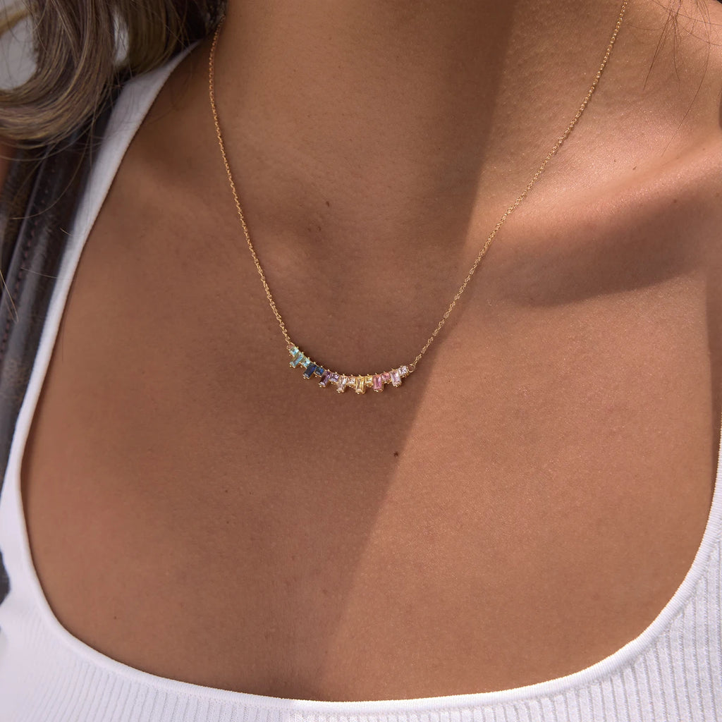 Delicate Colored Cubic Zircon Necklace