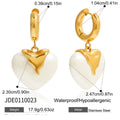 Romantic Resin Heart Drop Earrings