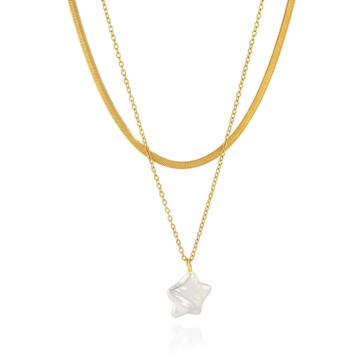 Freshwater Pearl Star Pendant Necklace