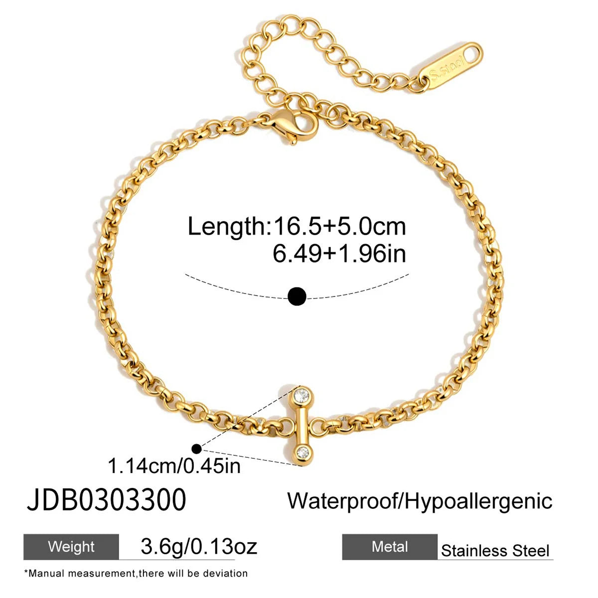 Classic Geometric Zircon Bracelet