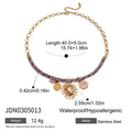 Resort Style Flower Square Pendant Necklace