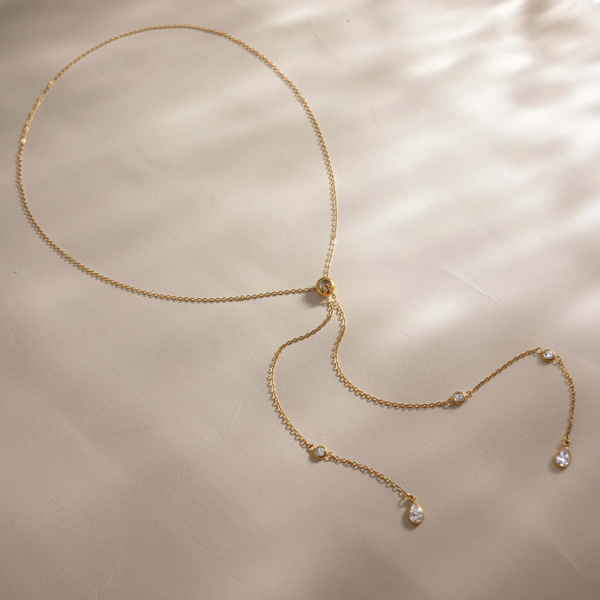 Water Drop Zircon Pendant Necklace