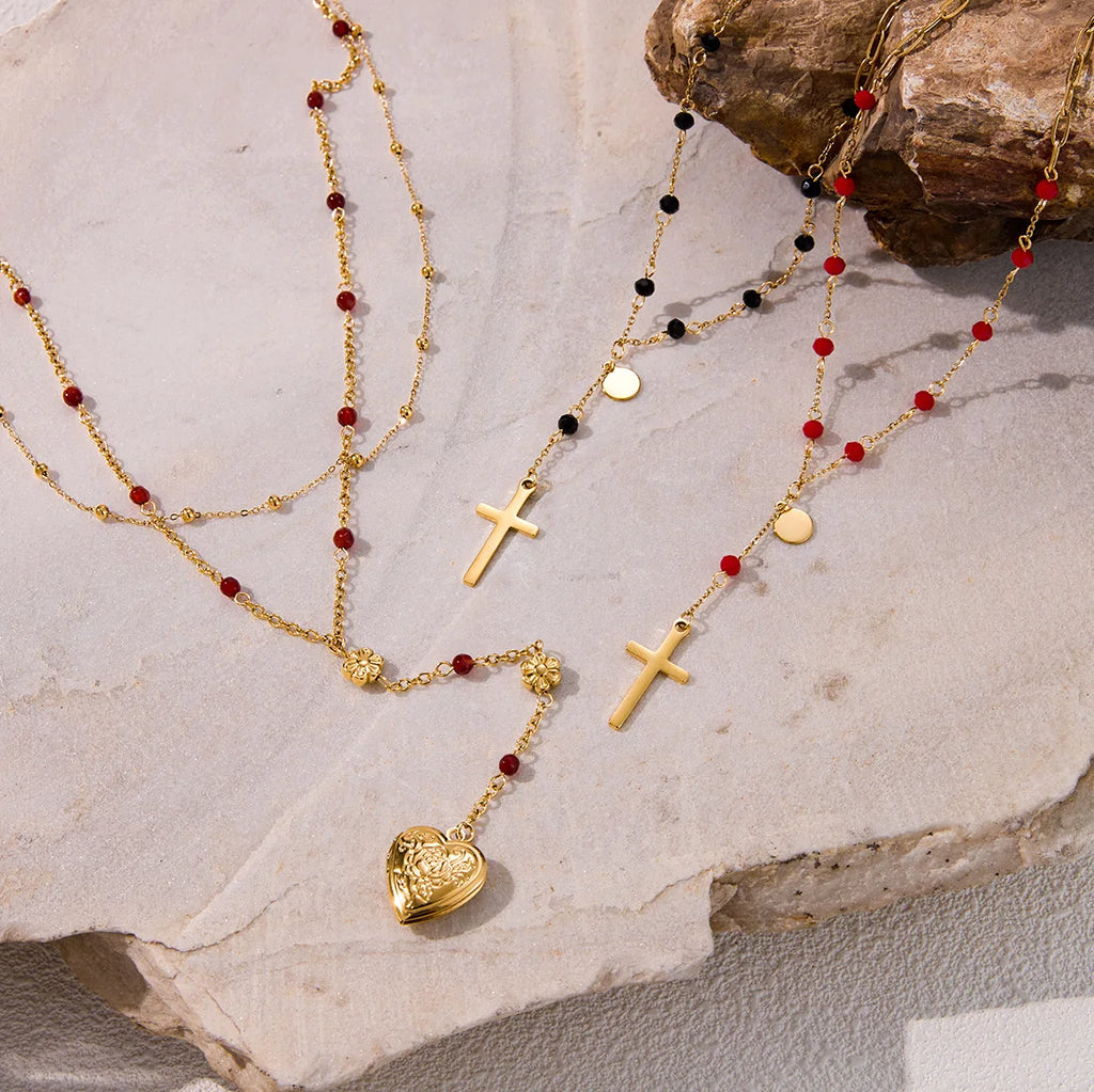Geometric Pendant Y Shape Chain Necklace