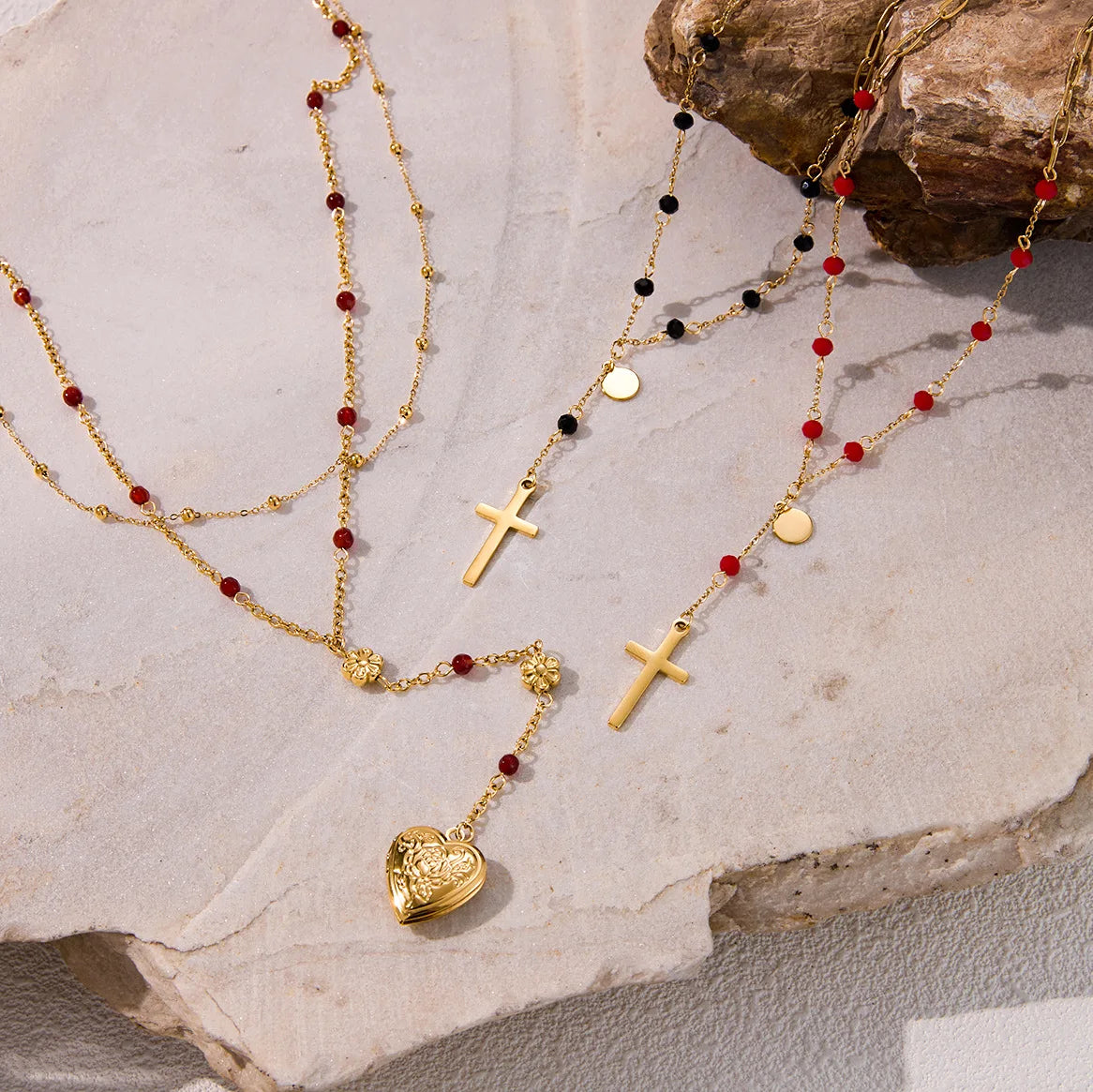 Geometric Pendant Y Shape Chain Necklace