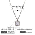 Minimalist Geometric Zircon Pendant Necklace