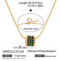 Lucky Zircon Bead Freshwater Pearl Pendant Necklace
