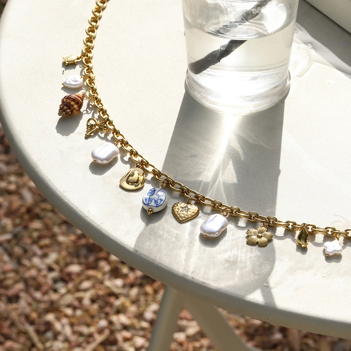 Natural Shell Pearl Waist Chain