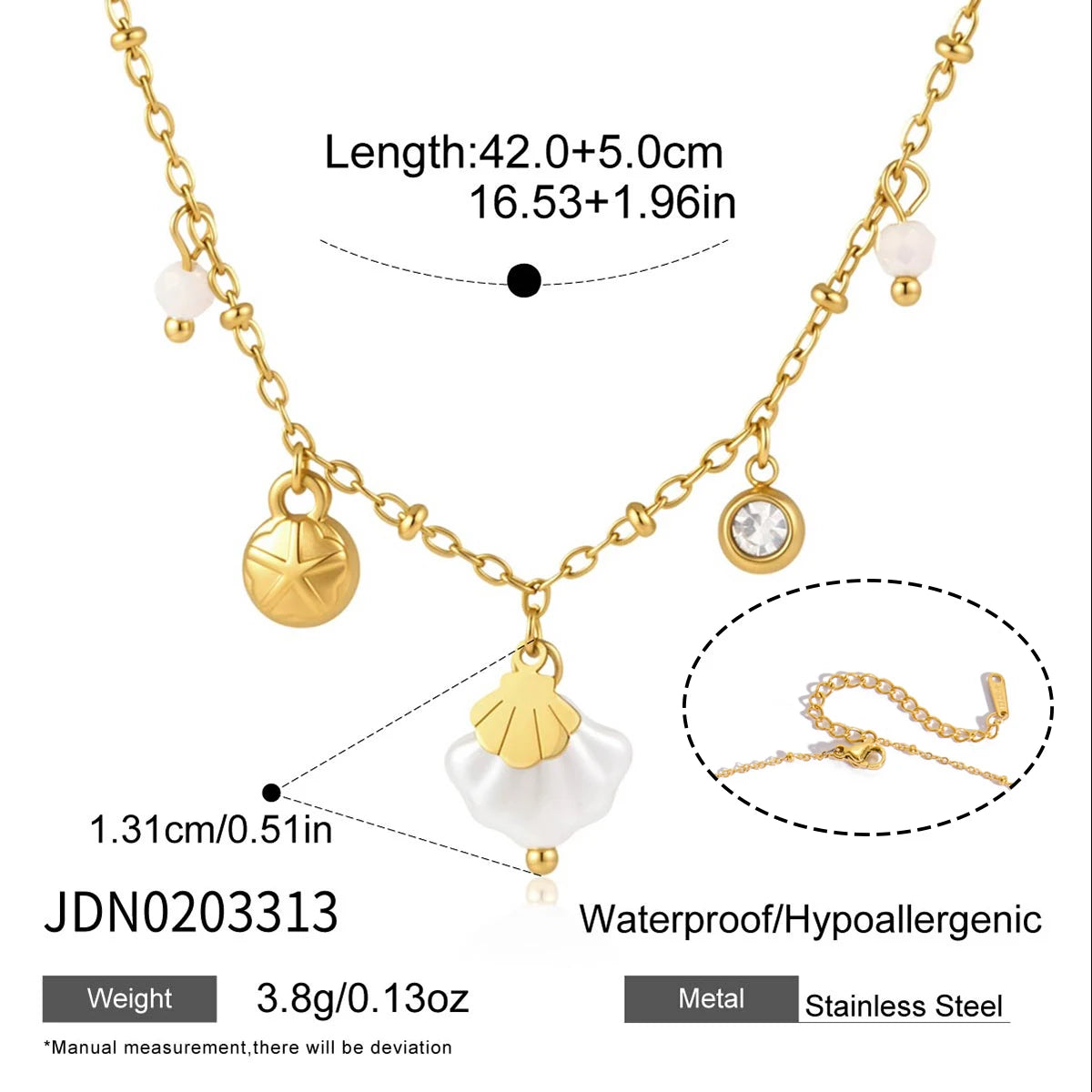 Shell Conch Imitation Pearl Necklace