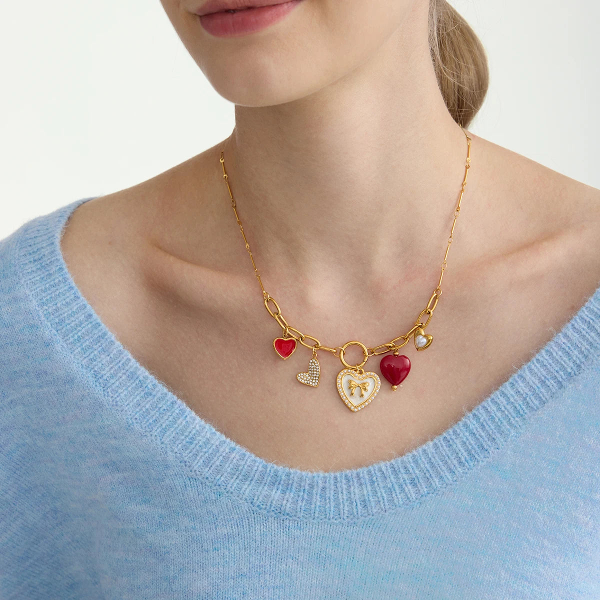 Romantic Heart Pendant Necklace