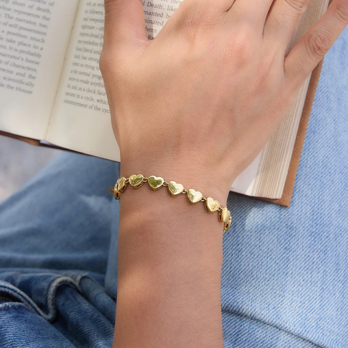 Heart Shape Stainless Steel Waterproof Bracelet