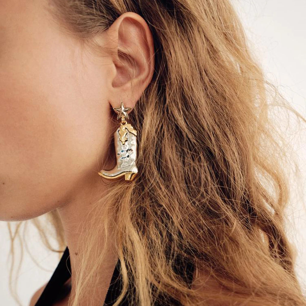 Cowboy Boot Earrings And Necklace