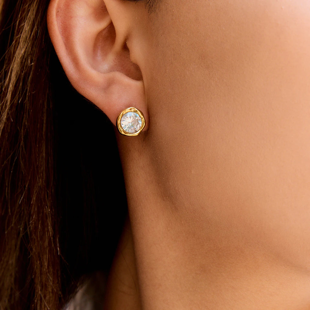 Classic Round Cubic Zircon Stud Earring