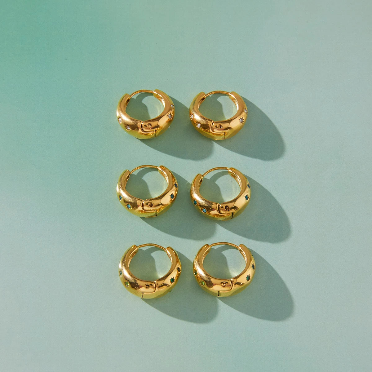 Delicate Crystal Clip Earrings