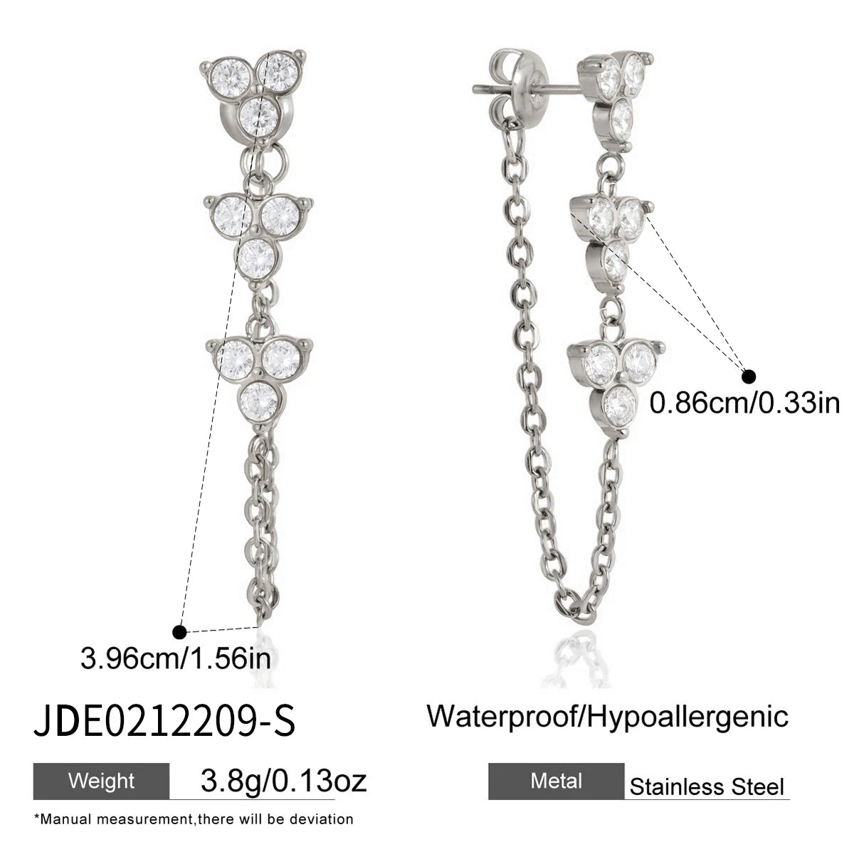 Zircon Flower Earrings