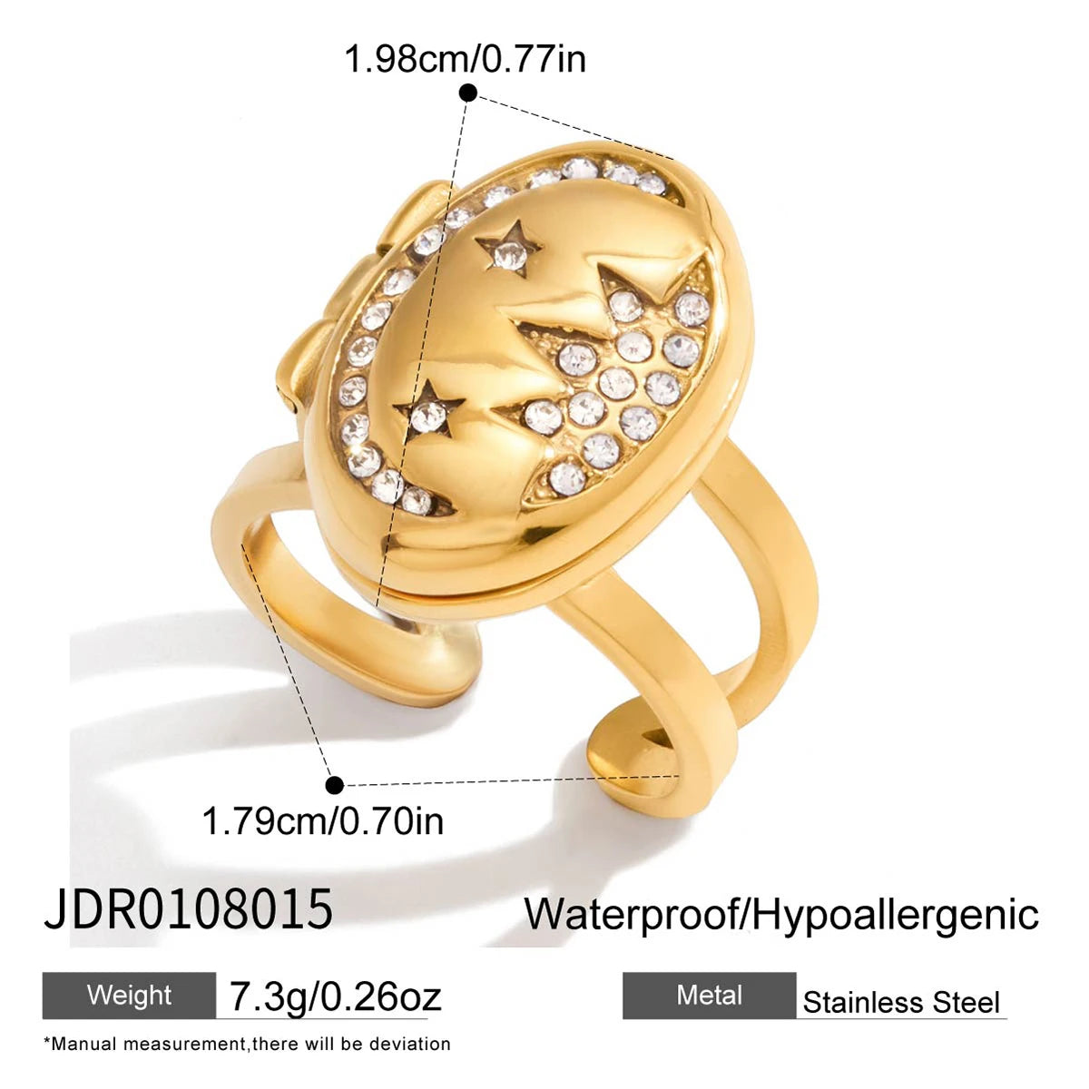 Photo Frame Locket Ring