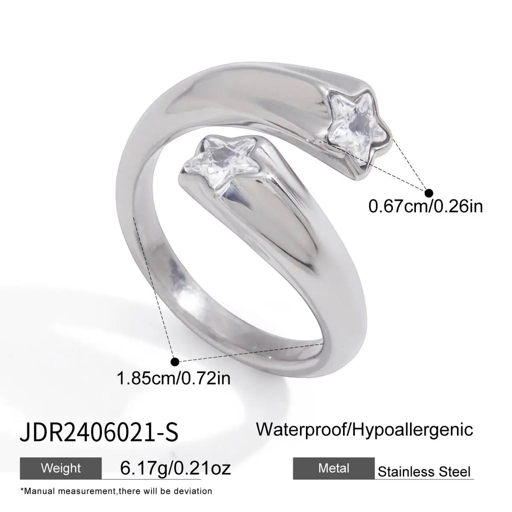 Classic Star Shape Zircon Rings