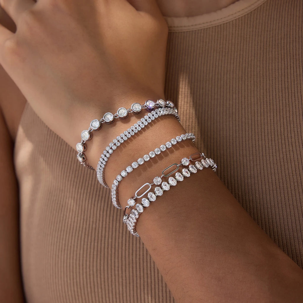 Delicate Geometric Zircon Bracelet