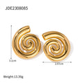 Glossy Spiral Hollow Hoop Earrings