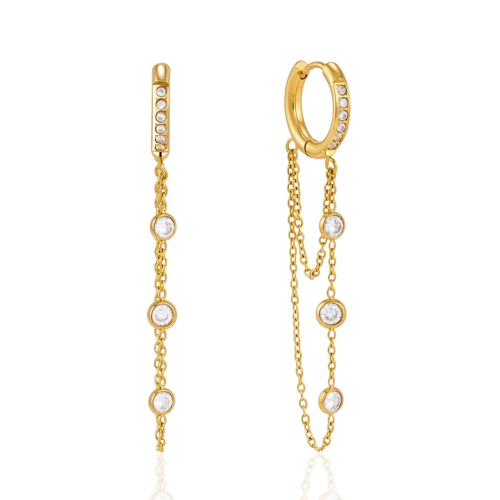 Exquisite Tassel Round Zircon Drop Dangle Earring