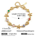 Multicolor Crystal Shell Starfish Conch Bracelet