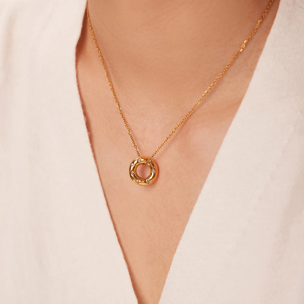 Colorful Bling Cubic Zirconia Necklace