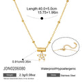Cubic Zircon Round Flower Pendant Necklace