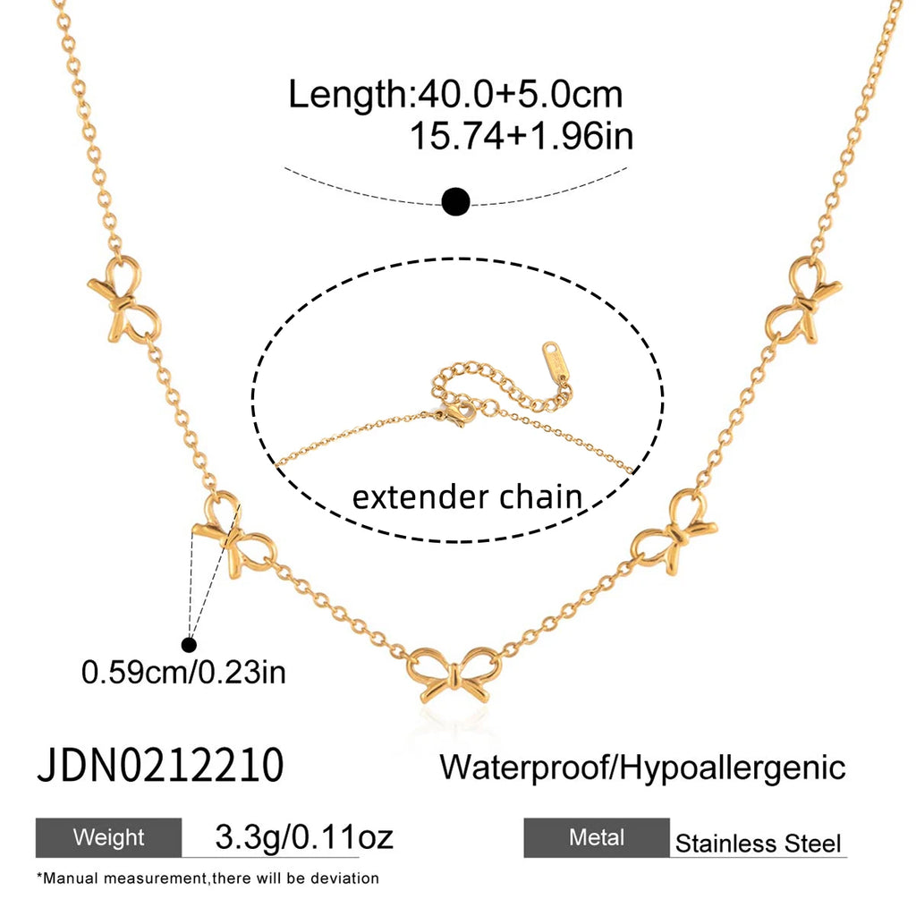 Romantic Bowknot Pendant Necklace