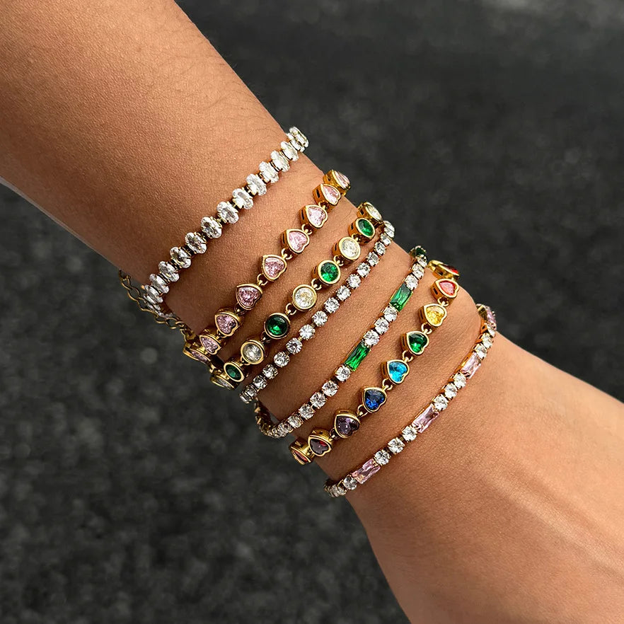 Luxury Multicolor Zircon Tennis Bracelet
