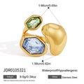 Colored Glass Open Ring