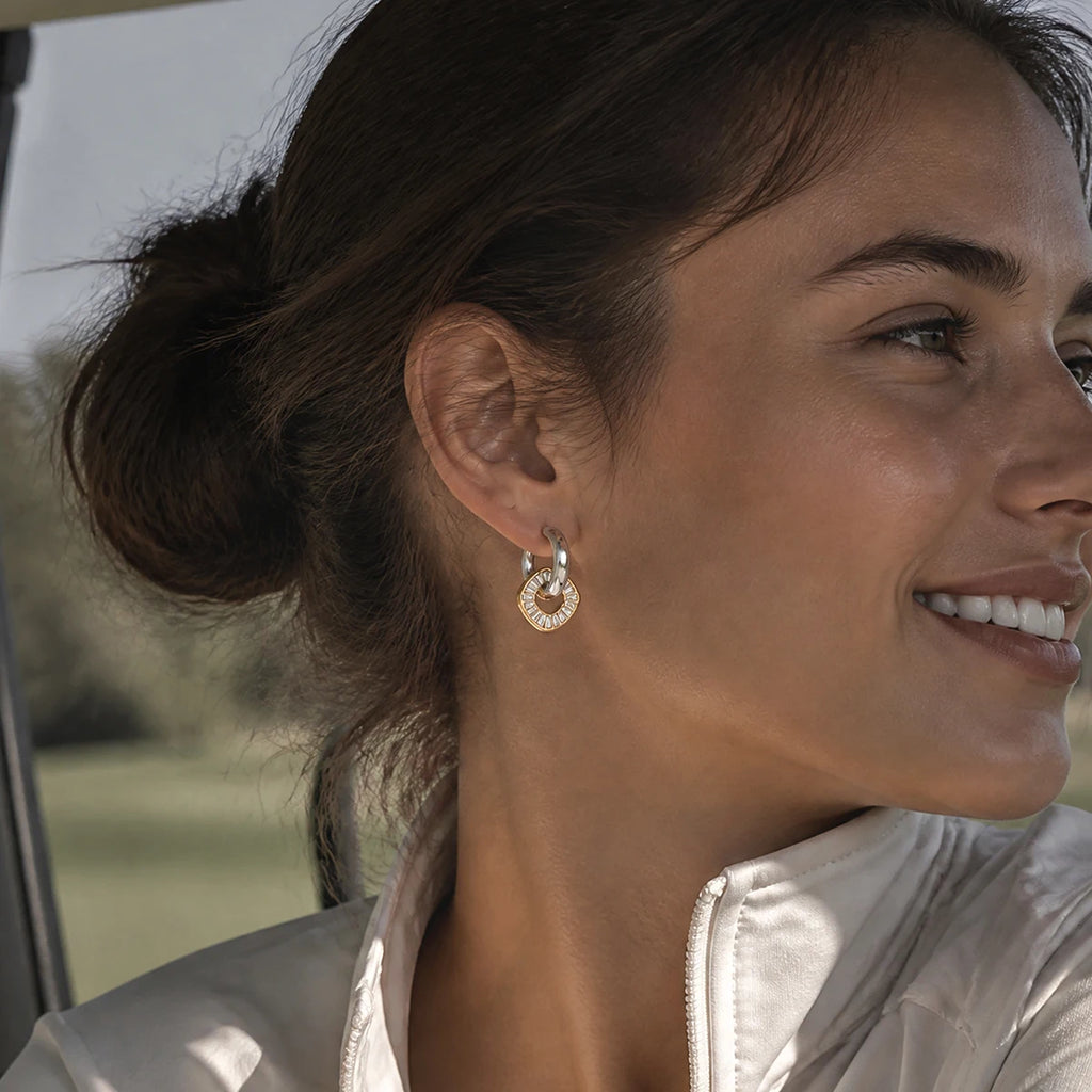 Exquisite Geometric Zircon Pendant Drop Earring