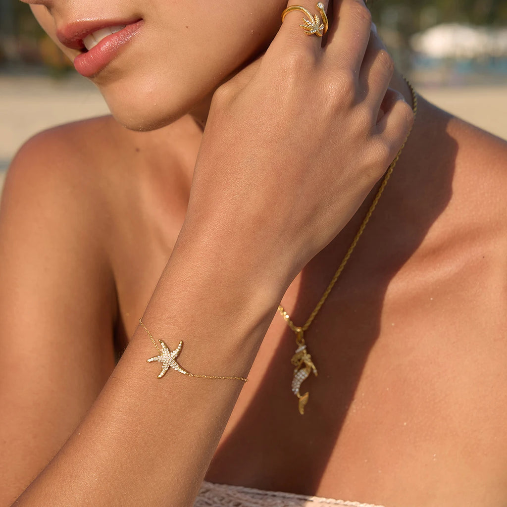 Full Crystal Starfish Bracelet