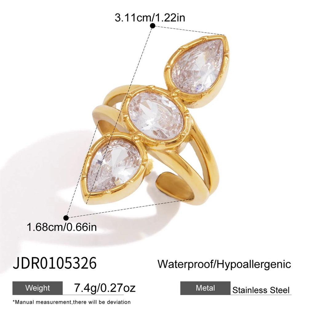 Geometric Zircon Rings