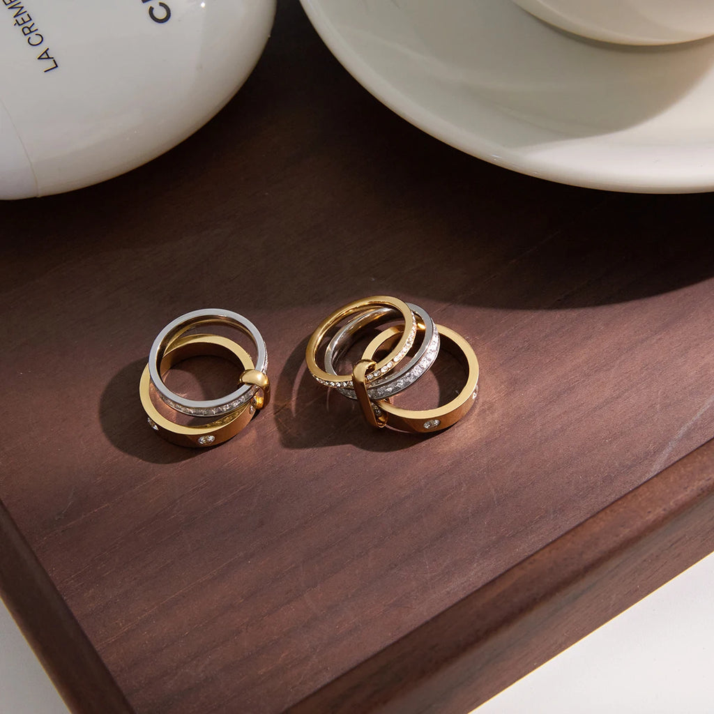 Classic Mixed Color Stackable Rings