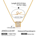 Delicate Round Crystal Pendant Necklace