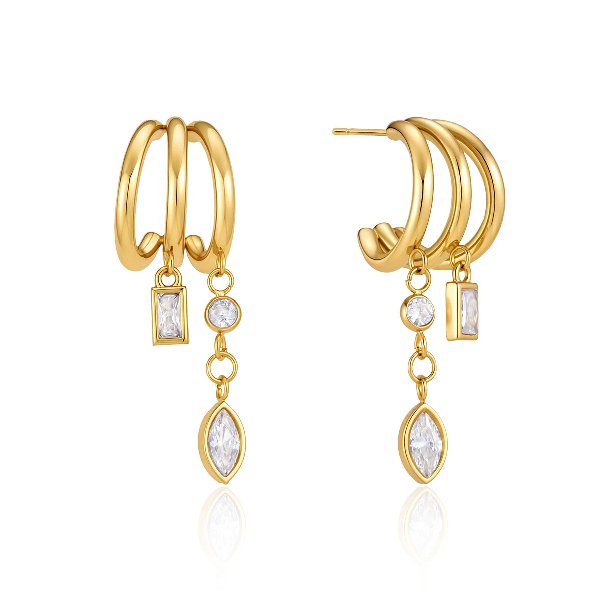 Tassel Chain Zircon Drop Earring
