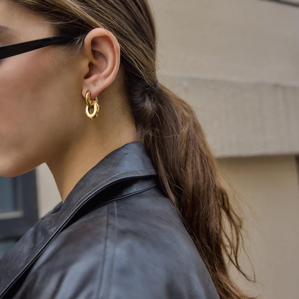 Double Circle Drop Earring