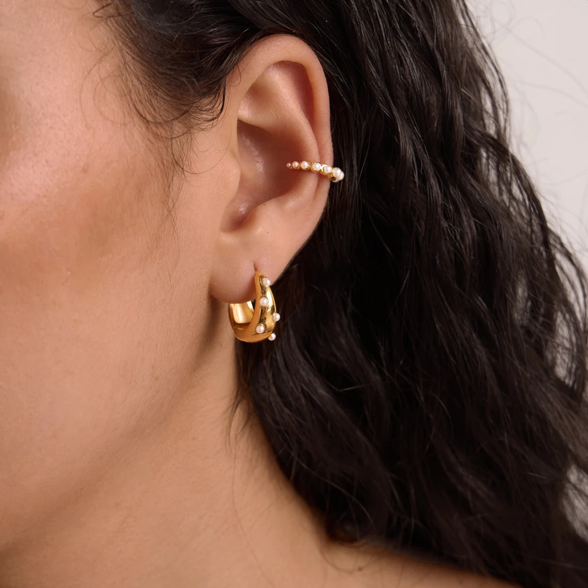 Pearl Hoop Earring
