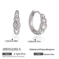 Round Zircon Hoop Earrings