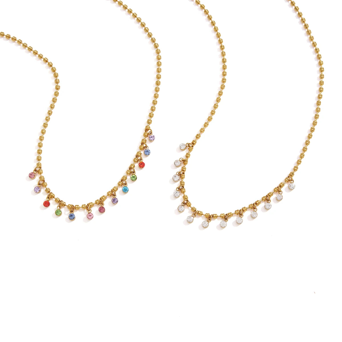 Delicate Colored Zircon Pendant Necklace
