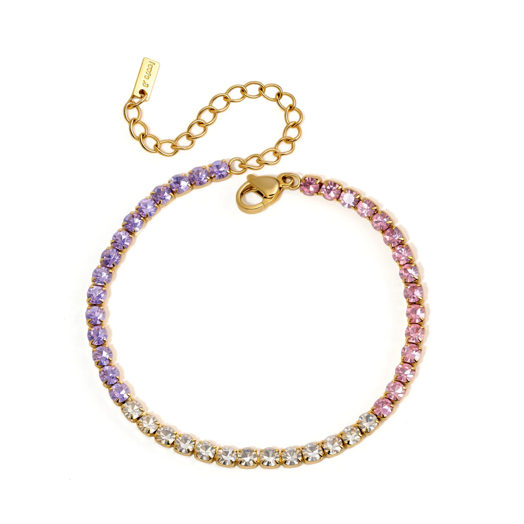 Multicolor Zircon Tennis Bracelet