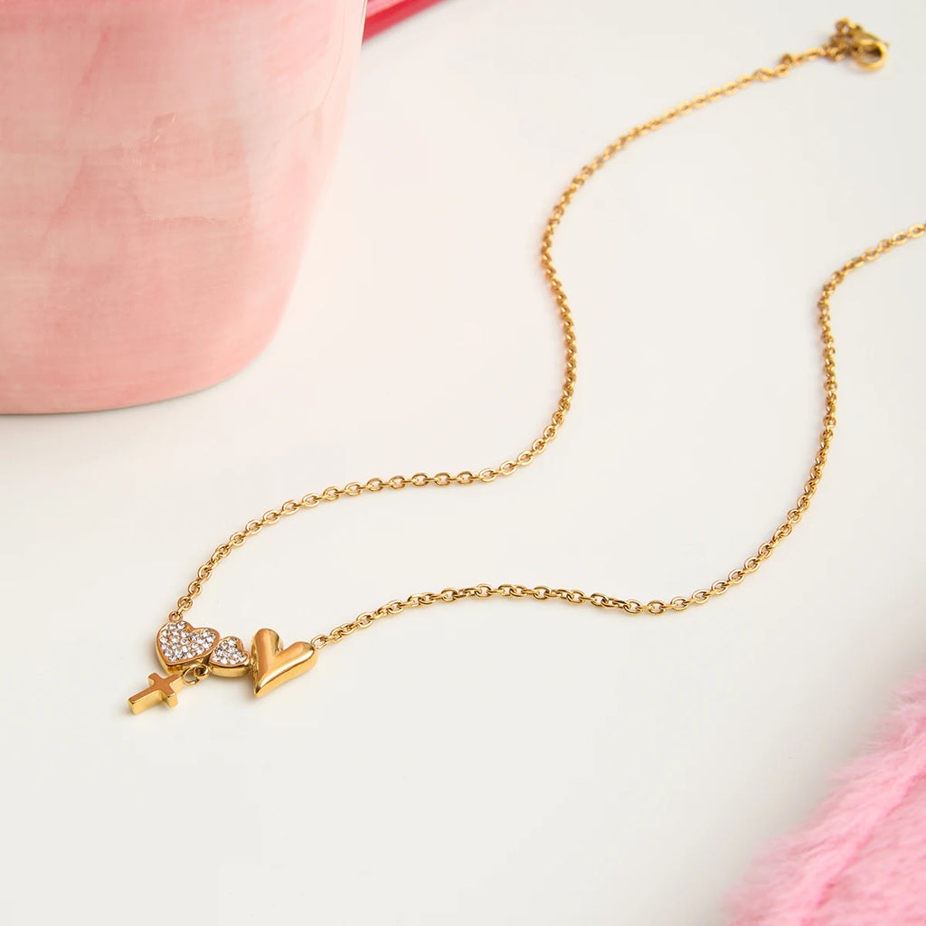 Romantic Heart Choker Necklace