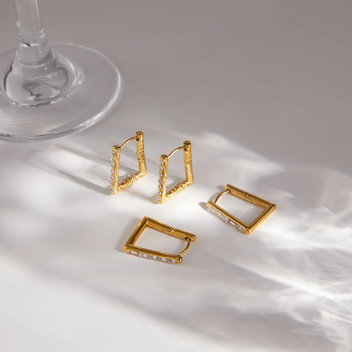 Classic Crystal U Shape Clip Earrings
