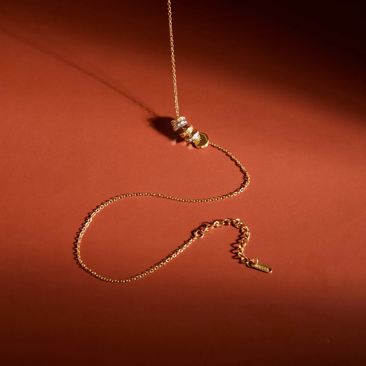 Delicate Zircon Beads Mixed Color Pendant Necklace