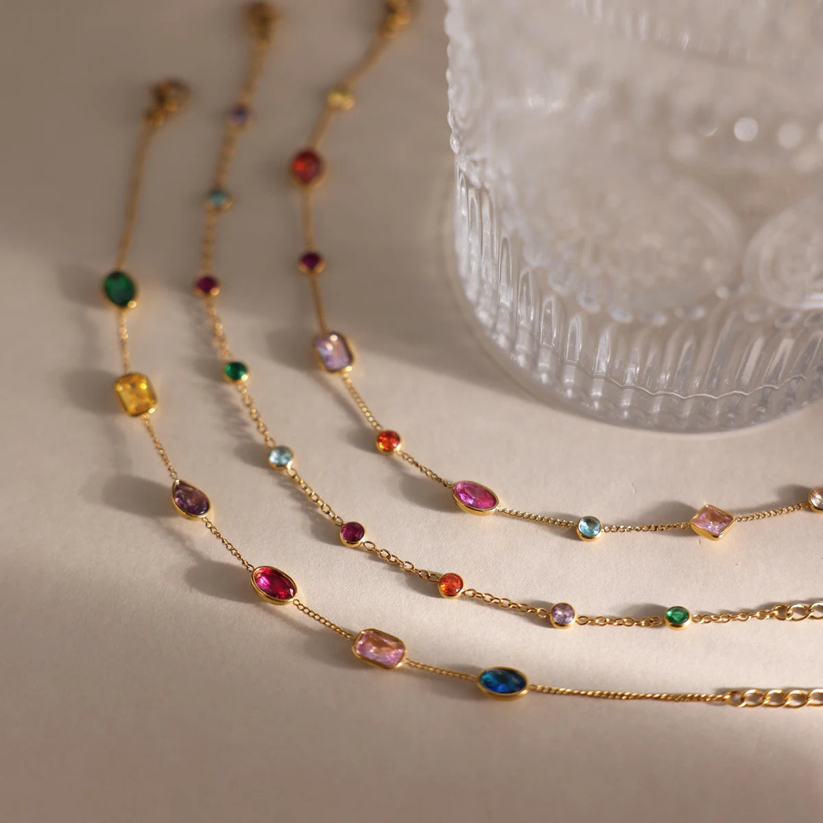 Classic Colorful Zircon Geometric Bracelet
