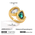 Multicolor Geometric Zircon Rings