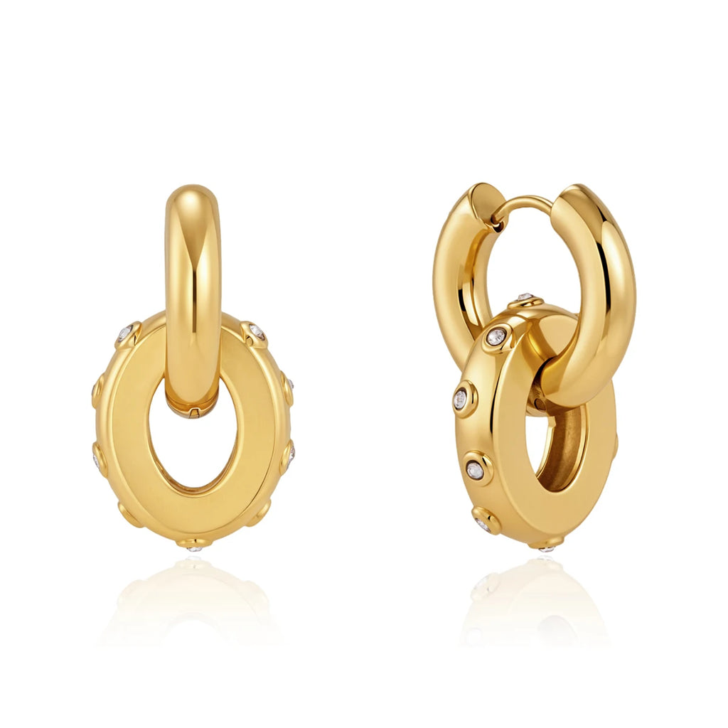 Double Circle Drop Earring