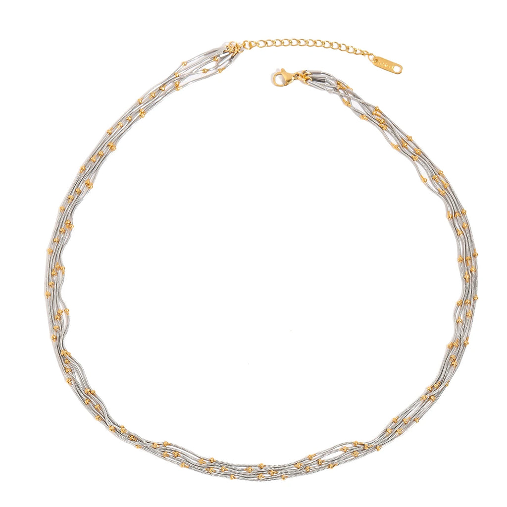 Versatile Beads Multi Layers Chain Necklace